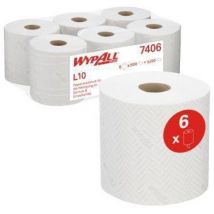 Wypall - Wischtuch L10 18,3 x 38 cm (b x l) AirflexT weiß 6 Rl./Pack.