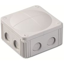 Abzweigdose 7 M25 Membran- und Gewindeeinführungen IP66/67 Polypropylen 110x110x66 mm lichtgrau (RAL 7035)
