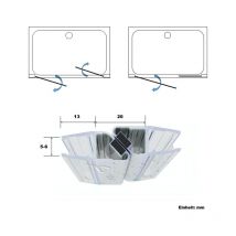 Magnetdichtung für Duschtür Duschdichtung Duschkabine 90 Grad & 180 Grad (1 Paar) für Glasstärke 5 mm 6 mm Länge 100 cm - Witen&nock