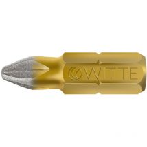 Pozidriv diamond Guide 1/4' Pointe courte (PZ1x25) Witte 27611