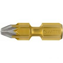 Pozidriv bitflex diamond Pointe de guidage 1/4' courte (PZ1x25) Witte 28011