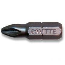 28511 - Embout guide Pozidriv inox 1/4 court (PZ1x25) - Witte