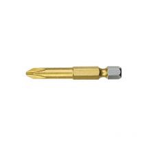 WITTE 27551 - Embout cruciforme STANDARD TIN guide 1/4 long (PH1x50)