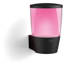 WIZ - applique murale extérieure Wi-Fi, couleur, IP44, fonctionne avec Alexa, Google Assistant et Apple HomeKit, noire