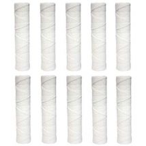 WK - Cartuccia Filtrante 10' Filo Avvolto 50 Micron Acqua Pulita e Sicura Uso Domestico e Commerciale Confezione da 10 Pezzi