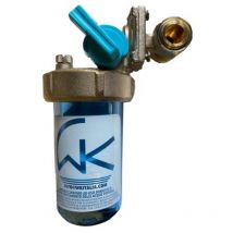 WK - Dosatore di Polifosfati Ruotabile con By-pass Attacchi 1/2' Vaso Trasparente Infrangibile Protezione Anticalcare e Anticorrosione per Impianti
