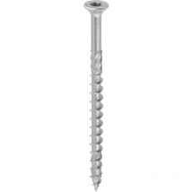 Holzschraube weiss verzinkt - Senkkopf - Teilgewinde - Torx - Antisplit-Spitze 5 x 100 - Schachtel mit 200 Stück