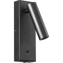 MDC - wl chelsea led 3W negro mate 3k + usb + inter