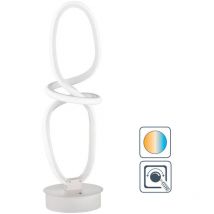 Tischleuchte Tischlampe Esszimmer mit Fernbedienung Leseleuchte led Dimmer cct, Aluminium, led 13,5W 750Lm, DxH 15,5x50 cm Wofi 11558