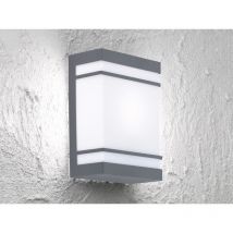 Edle Edelstahl Außenwandleuchte lobby, anthrazit, E27, IP44, Beleuchtung außen