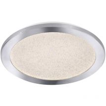 Plafonnier led plafonnier lampe de salon lampe de cuisine, optique glace pilée dimmable, métal plastique, DxH 32 x 2,5cm Wofi 9091.01.64.9309