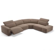 Sofanella - Stoff Wohnlandschaft lenola Rechts Hellbraun s: 302 Breite x 109 Tiefe - Hellbraun