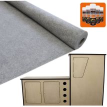 Vw T4 Wohnwagen Küche & 11m² Auto-Verkleidung Grau im Set inklusive Kleber