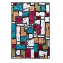 Wohnzimmerteppich Modernes Mehrfarbiges Geometrisches Design Milano Mul022 Größe: 133 X 190