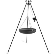 Cookking - Barbecue Wok Trépied 180 cm avec manivelle en acier 70 cm