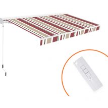 Smartsun - Tenda da sole motorizzata 3x2 Bordeaux - Telecomando - Semicofre - Telone di protezione solare