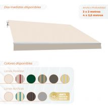 Tenda completa manuale Smartsun 3x2m Telo poliestere ecrù