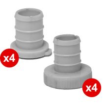 1.25' Water Hose Connectors Barb Adaptor 4 x Male and 4 x Female - Wolf