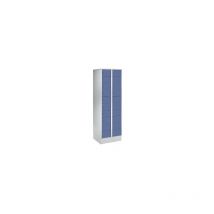Armario para objetos de valor 2 secciones gris luminoso/azul