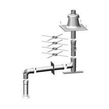 Wolf Anschlussset Schachteinbau 2651858 DN 80, Edelstahl, bis 100 kW, raumluftabhängig, PP