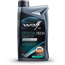 Huile moteur officialtech 0W30 sp - Bidon de 1 litre - 1049042 - Ce produit de marque est neuf. - Wolf