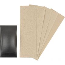 Handschleifer-Set 7 x 21 cm Maß 70 x1 30 mm, k 40,60,80,100,120 Schleifpapier & Schleifhilfen - Wolfcraft