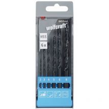Wolfcraft - Metallbohrer-Set hss rollgewalzt ø 2 - 8 mm 6-teilig Rundschaft Bohrersets