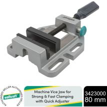 Wolfcraft - Machine Vice Jaw for Strong & Fast Clamping with Quick Adjuster, 80 mm