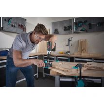 Wolfcraft - i Projekt-Set "Messen und Dübeln" i 8655000 i 2 clevere Helfer für Dübelverbindungen i Dübelbohrlehre i Flachwinkel i Anschlagwinkel i