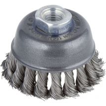 Wolfcraft - Spazzola a tazza in filo d'acciaio ws Gex M14 ø 75 mm 2125000 1 pz.