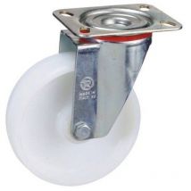Roue industrielle Nylon Plate 80 mm.