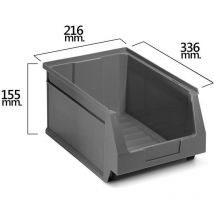 Industrias Tayg - Cassetto impilabile grigio No54 336x216x155 mm. (6/6)