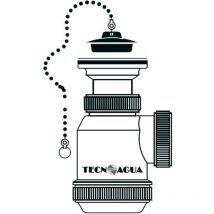 Kurzer Außensiphon für Bidet-Waschbecken 1 1/2 T3 50020