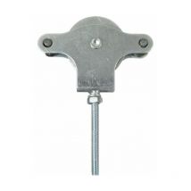 Poulie de corde à linge Wolfpack zinguée 60 mm. Rouleau en métal avec vis