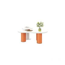 Minkurow - Wolkenförmige Couchtischkombination, lackierte mdf- und PVC-Beine, multifunktionale Couchtischkombination, Beistelltisch