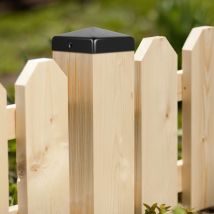 Wolketon - swanew 10x Pfostenkappe Schützende Umzäunung Langlebig Pfostenkappe Pyramide Schwarz 91x91mm