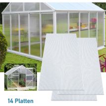 Einfeben - swanew 14x Doppelstegplatte Stegplatten Universal Hohlkammerplatte 4mm Ersatzplatten