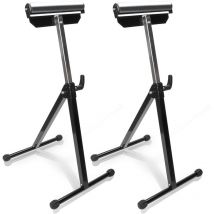 SWANEW 2 Stück Rollenbock Stützbock Klappbock, 68-108CM klappbar, 60 Belastbar, 30cm Breit Verstellbarer Rollenständer, Stufenlose Einstellung und