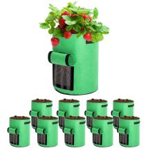 Wolketon 5er Set Pflanzsack 38 L Aus Vliesstoff – Pflanzbeutel Für Kartoffeln, Tomaten, Gemüse & Blumen