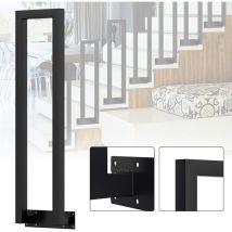 Wolketon 95cm Schwarztreppengeländer U-form Eisen Handlauf Geländer, Eisengeländer Innen Und Außen Universal Seitlich Montiert