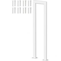 Wolketon 100cm Weiß Ovaler U-förmiger Treppengeländer Eisen Handlauf Geländer, Eisengeländer Innen Und Außen Universal