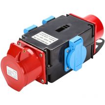 Wolketon - swanew Adapter Stromverteiler 3 x cee 400V/16A 5 Polig CEE-Steckdose IP44 Spritzwassergeschützt Mit Sicherheitsklappdeckeln Für Baustelle