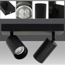 Wolketon - swanew led Deckenstrahler Deckenspots Deckenleuchte Wand-Lampe Deckenspot schwenkbar 2-flammig