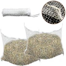 Wolketon - swanew Heunetz Heuraufe Beschäftigungsnetz Heusack Futternetz, Pferde extra engmaschig 3cm Netz 2 Stück 120 x 90cm