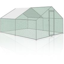 Wolketon - vingo Hühnerstall Hühnerhaus Dach Geflügelstall Verzinkter Stahlrahmen mit pe 3 x 4 x 2 m
