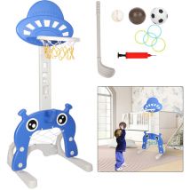 Wolketon Kinder Basketballkorb Set - 4 In 1,basketballkorb Für Kinder,höhenverstellbarer,fußballtor & Wurfspiel Für Kleinkinder - Indoor & Outdoor 