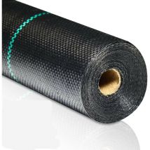 SWANEW L.10m Unkrautvlies Gartenvlies 90g/m², Unkrautfolie Bodengewebe Mulchvlies, Pflanzenschutz, wasserdurchlässig Bändchengewebe - 4x10m