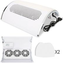 Swanew Nagel Staubabsaugung Nagel Tischabsaugung mit 3 Lüfter und 2 Staubsäcken