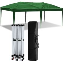 Wolketon Pavillon Faltpavillon Partyzelt Uv-schutz Höhenverstellbarer Mit Tragetasche, Für Outdoor Garten Camping 3x6m Grün Ohne Seitenwänden