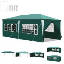 Wolketon - swanew Pavillon Garten wasserdichtes Zelt mit abnehmbaren und großen Fenstern,mit Spiralschläuchen Gartenpavillon, Partyzelt Seitenteilen